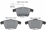 Piduriklotsi komplekt,ketaspidur TEXTAR 2374601