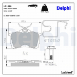 Piduriklotsi komplekt,ketaspidur DELPHI LP1626
