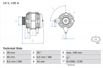 Generaator BOSCH 0 986 049 030