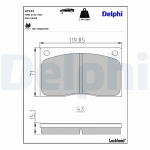 Piduriklotsi komplekt,ketaspidur DELPHI LP132