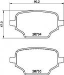 Piduriklotsi komplekt,ketaspidur HELLA 8DB 355 039-911