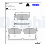 Piduriklotsi komplekt,ketaspidur DELPHI LP684