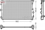 Radiaator,mootorijahutus DENSO DRM17098