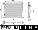 Radiaator,mootorijahutus MAHLE CR 2587 000P