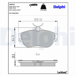 Piduriklotsi komplekt,ketaspidur DELPHI LP919