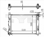 Radiaator,mootorijahutus TYC 728-0063