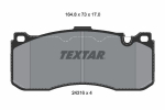 Piduriklotsi komplekt,ketaspidur TEXTAR 2431601