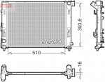 Radiaator,mootorijahutus DENSO DRM46103