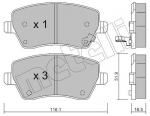 Piduriklotsi komplekt,ketaspidur METELLI 22-0485-1