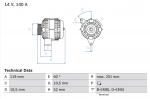 Generaator BOSCH 0 986 046 190