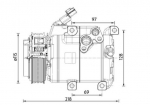 Kompressor,kliimaseade MAHLE ACP 1467 000P