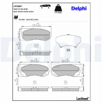 Piduriklotsi komplekt,ketaspidur DELPHI LP3687