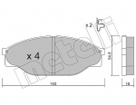 Piduriklotsi komplekt,ketaspidur METELLI 22-0433-0