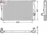 Radiaator,mootorijahutus DENSO DRM05006