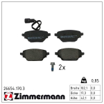 Piduriklotsi komplekt,ketaspidur ZIMMERMANN 26654.170.3