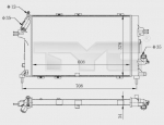 Radiaator,mootorijahutus TYC 725-0028-R