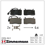 Piduriklotsi komplekt,ketaspidur ZIMMERMANN 22094.160.2