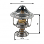 Termostaat,Jahutusvedelik GATES TH30580G1