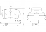 Piduriklotsi komplekt,ketaspidur BREMBO P85100NX