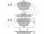 Piduriklotsi komplekt,ketaspidur METELLI 22-0558-4
