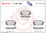Piduriklotsi komplekt,ketaspidur BREMBO P 30 040