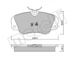 Piduriklotsi komplekt,ketaspidur METELLI 22-0538-0