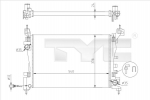 Radiaator,mootorijahutus TYC 725-0044-R