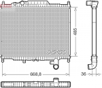 Radiaator,mootorijahutus DENSO DRM14003