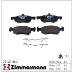 Piduriklotsi komplekt,ketaspidur ZIMMERMANN 22143.180.2