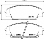Piduriklotsi komplekt,ketaspidur HELLA 8DB 355 009-731