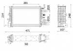 Radiaator,mootorijahutus MAHLE CR 2632 000P