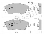 Piduriklotsi komplekt,ketaspidur METELLI 22-0340-0