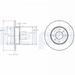 Brake Disc DELPHI BG2313