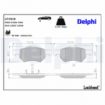Piduriklotsi komplekt,ketaspidur DELPHI LP1818
