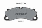 Piduriklotsi komplekt,ketaspidur TEXTAR 2551901