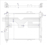 Radiaator,mootorijahutus TYC 706-0021-R