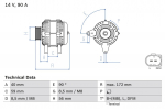Generaator BOSCH 0 986 047 250