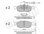 Piduriklotsi komplekt,ketaspidur METELLI 22-0274-4