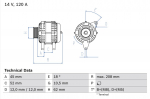 Generaator BOSCH 0 986 049 400
