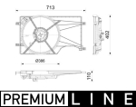 Ventilaator,mootorijahutus MAHLE CFF 678 000P