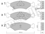 Piduriklotsi komplekt,ketaspidur METELLI 22-0127-0