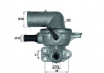 Termostaat,Jahutusvedelik MAHLE TI 133 88D
