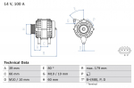Generaator BOSCH 0 986 083 970