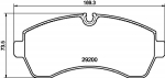 Piduriklotsi komplekt,ketaspidur HELLA 8DB 355 043-911