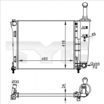 Radiaator,mootorijahutus TYC 709-0022-R
