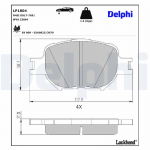 Piduriklotsi komplekt,ketaspidur DELPHI LP1804