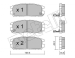 Piduriklotsi komplekt,ketaspidur METELLI 22-0358-0