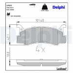Piduriklotsi komplekt,ketaspidur DELPHI LP521