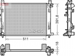 Radiaator,mootorijahutus DENSO DRM37002