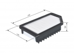 &Otilde;hufilter BOSCH F 026 400 350
